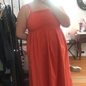 Madewell orange eyelet sundress, new w tags